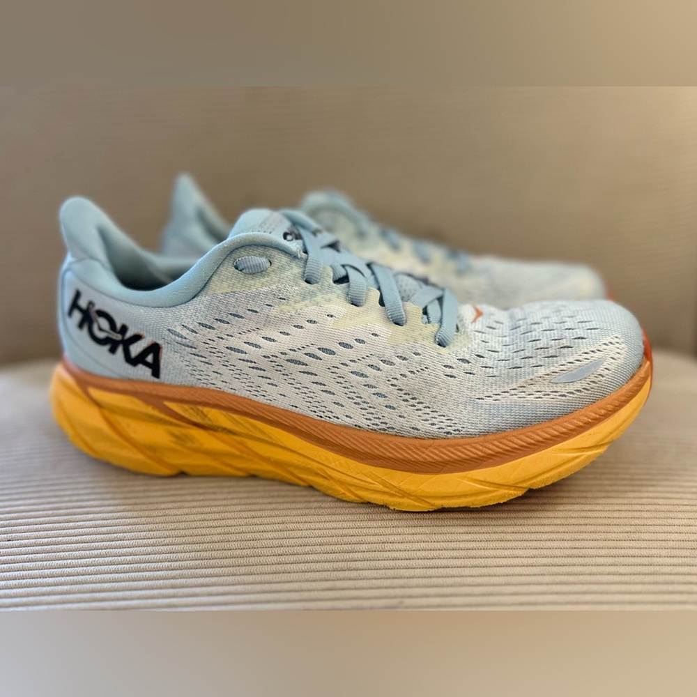 HOKA Women's Clifton 8 - "Summer Song / Ice Flow" - size 7.5B - Picture 3 of 11